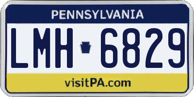 PA license plate LMH6829