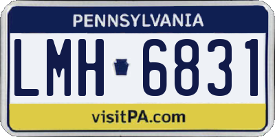 PA license plate LMH6831