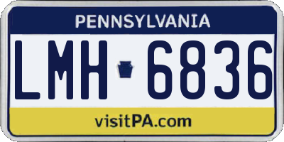 PA license plate LMH6836