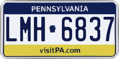 PA license plate LMH6837