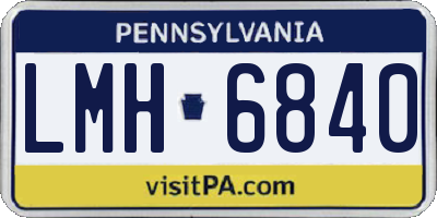PA license plate LMH6840