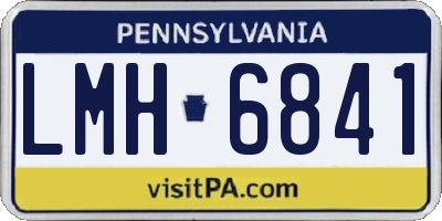 PA license plate LMH6841