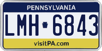 PA license plate LMH6843