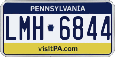 PA license plate LMH6844