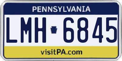 PA license plate LMH6845