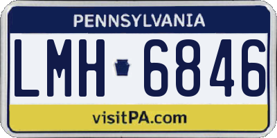 PA license plate LMH6846