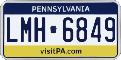 PA license plate LMH6849