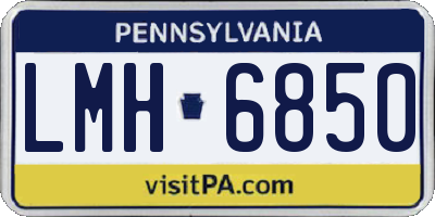 PA license plate LMH6850