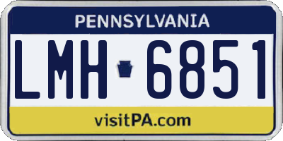 PA license plate LMH6851