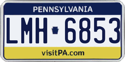 PA license plate LMH6853