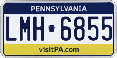 PA license plate LMH6855