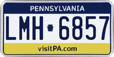 PA license plate LMH6857