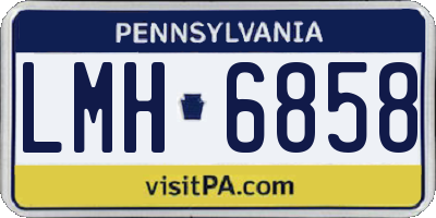 PA license plate LMH6858