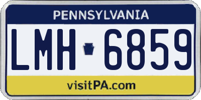 PA license plate LMH6859