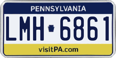 PA license plate LMH6861