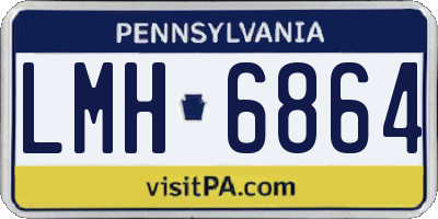 PA license plate LMH6864