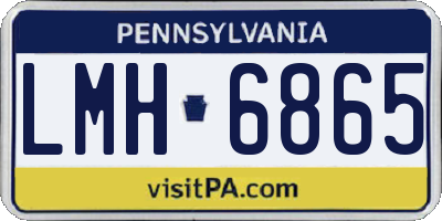 PA license plate LMH6865