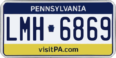 PA license plate LMH6869
