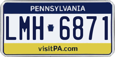 PA license plate LMH6871