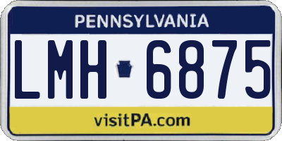 PA license plate LMH6875