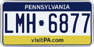 PA license plate LMH6877
