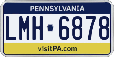 PA license plate LMH6878