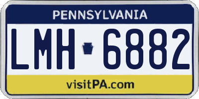 PA license plate LMH6882