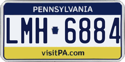 PA license plate LMH6884