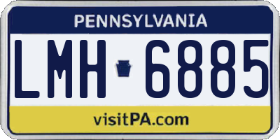 PA license plate LMH6885