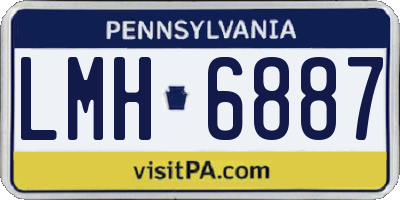 PA license plate LMH6887