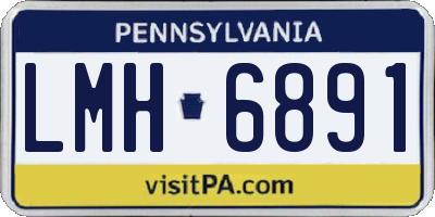 PA license plate LMH6891