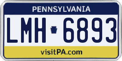 PA license plate LMH6893