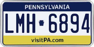 PA license plate LMH6894
