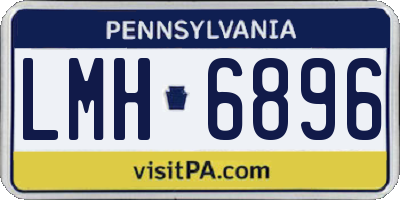 PA license plate LMH6896