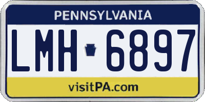 PA license plate LMH6897