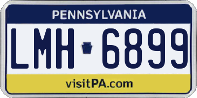 PA license plate LMH6899