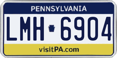 PA license plate LMH6904