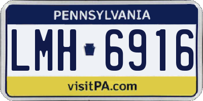 PA license plate LMH6916