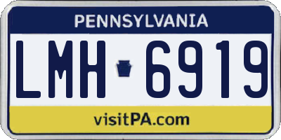 PA license plate LMH6919