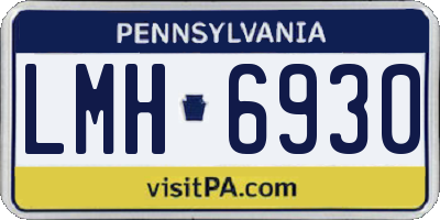 PA license plate LMH6930