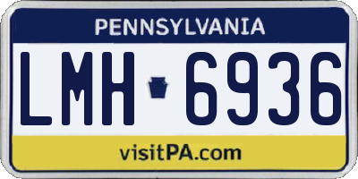 PA license plate LMH6936