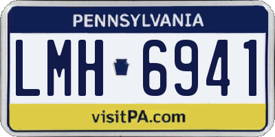PA license plate LMH6941