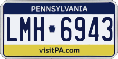 PA license plate LMH6943
