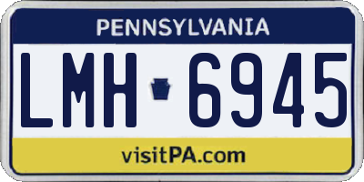 PA license plate LMH6945