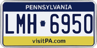 PA license plate LMH6950
