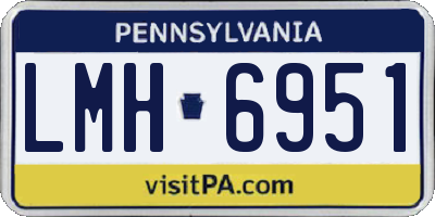 PA license plate LMH6951