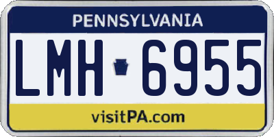 PA license plate LMH6955