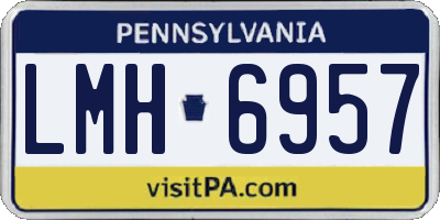 PA license plate LMH6957