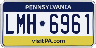 PA license plate LMH6961