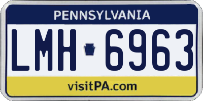 PA license plate LMH6963